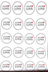 AussieSuperStore Art & Craft Essentials Made with Love White Printed Sticker (in 4 types) White Printed Sticker (in 4 types) | Scrapbooking Embellishment DUR3131